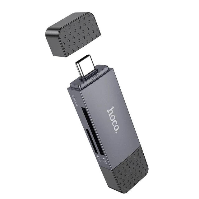 Кардрідер Hoco USB A / USB C 2.0 HB45 SD / TF Grey (6942007620512)