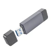 Кардрідер Hoco USB A / USB C 2.0 HB45 SD / TF Grey (6942007620512)