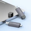 Кардрідер Hoco USB A / USB C 2.0 HB45 SD / TF Grey (6942007620512)