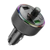 FM-трансмітер Hoco E82 Bluetooth 2xUSB-A + USB-C QC3.0 PD 30W Black (6942007620642)