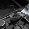 FM-трансмітер Hoco E82 Bluetooth 2xUSB-A + USB-C QC3.0 PD 30W Black (6942007620642)