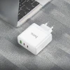 Мережевий зарядний пристрій Hoco N30 2 x USB C + USB A GaN QC PD 65W White (6942007621069)