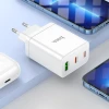 Мережевий зарядний пристрій Hoco N33 2 x USB C + USB A QC3.0 PD 3A 35W + кабель USB C to Lightning White (6942007621083)