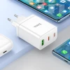 Мережевий зарядний пристрій Hoco N33 2x USB C + USB A QC3.0 PD 3A 35W + кабель USB C to USB C White (6942007621090)