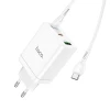 Мережевий зарядний пристрій Hoco N33 2x USB C + USB A QC3.0 PD 3A 35W + кабель USB C to USB C White (6942007621090)