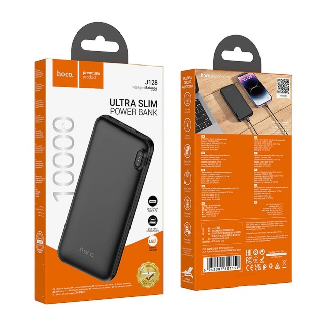 Powerbank Hoco 10000 mAh 2A J128 Black (6942007621151)