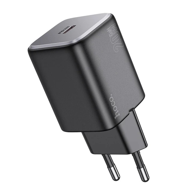 Мережевий зарядний пристрій Hoco N40 USB C QC PD 20W Black (6942007622011)