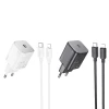 Мережевий зарядний пристрій Hoco N40 USB C QC PD 20W + кабель USB C to Lightning Black (6942007622035)