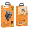 Мережевий зарядний пристрій Hoco N40 USB C QC PD 20W + кабель USB C to Lightning Black (6942007622035)
