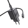 Мережевий зарядний пристрій Hoco N40 USB C QC PD 20W + кабель USB C to Lightning Black (6942007622035)