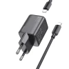 Мережевий зарядний пристрій Hoco N40 USB C QC PD 20W + кабель USB C to Lightning Black (6942007622035)