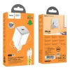 Мережевий зарядний пристрій Hoco N40 USB C QC PD 20W + кабель USB C to Lightning White (6942007622042)