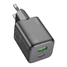 Мережевий зарядний пристрій Hoco N41 USB A + USB C QC3.0 PD 20W Black (6942007622073)