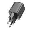 Мережевий зарядний пристрій Hoco N41 USB A + USB C QC3.0 PD 20W Black (6942007622073)