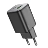 Мережевий зарядний пристрій Hoco N41 USB A + USB C QC3.0 PD 20W Black (6942007622073)