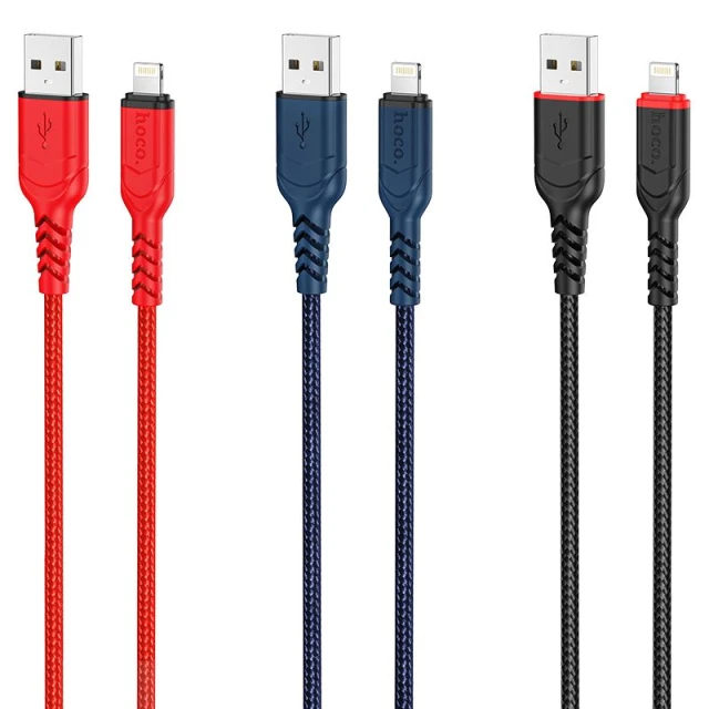 Кабель Hoco X59 USB-A to Lightning 2.4A 3м Black (6942007623056)