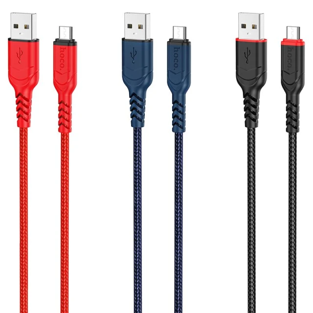 Кабель Hoco X59 USB-A to Micro USB 2.4A 3m Black (6942007623063)