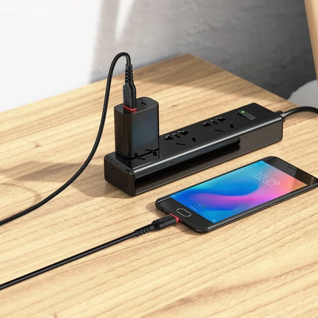 Кабель Hoco X59 USB-A to Micro USB 2.4A 3m Black (6942007623063)