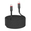 Кабель Hoco X59 USB C to USB C 3A 60W 3m Black (6942007623087)