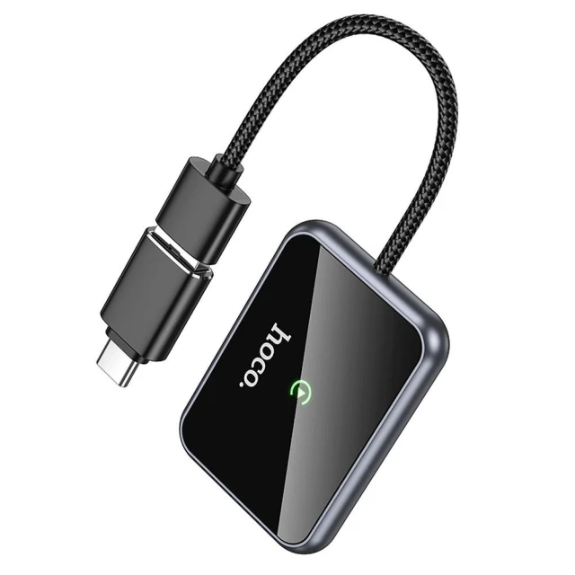 Бездротовий адаптер Hoco HU1 CarPlay USB A / USB C Black (6942007623674)