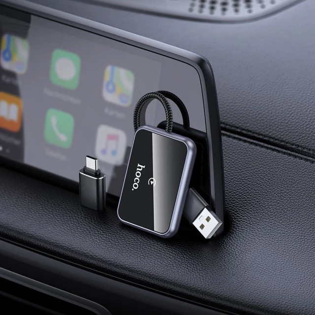 Бездротовий адаптер Hoco HU1 CarPlay USB A / USB C Black (6942007623674)