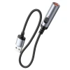 Адаптер Hoco UA30 USB A до автомобільного прикурювача 0.3 м Black (6942007625555)