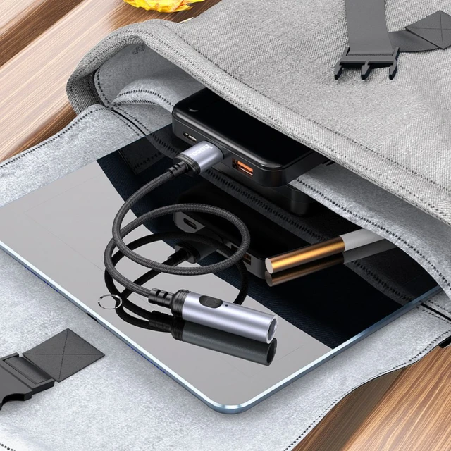 Адаптер Hoco UA30 USB A до автомобільного прикурювача 0.3 м Black (6942007625555)