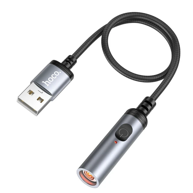 Адаптер Hoco UA30 USB A до автомобільного прикурювача 0.3 м Black (6942007625555)