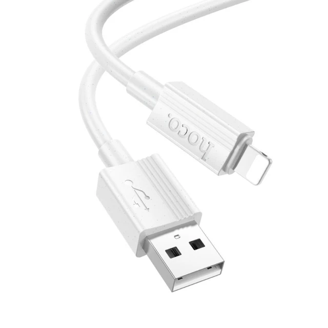 Кабель Hoco X107 USB-A to Lightning 2.4A 1m White (6942007626262)