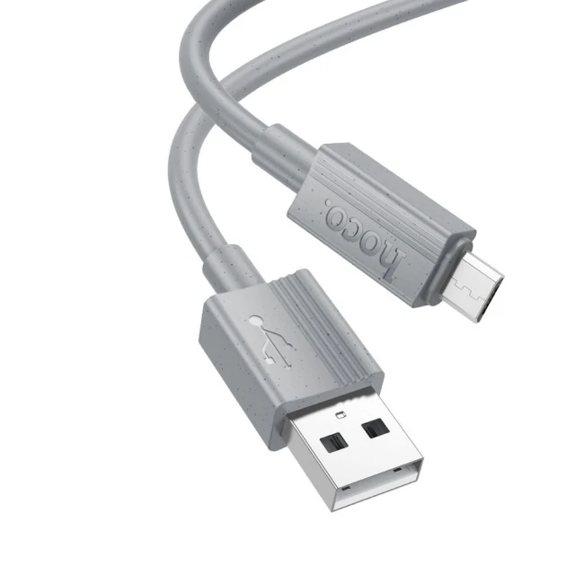 Кабель USB A до Micro USB Hoco X107 2.4A 1 м Grey (6942007626293)