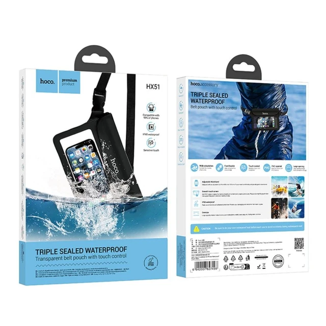 Водонепроницаемый чехол Hoco HX51 IPX8 Black (6942007627498)