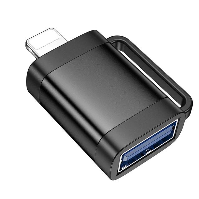 Адаптер Hoco UA31A OTG Lightning to USB A Black (5903396331152)