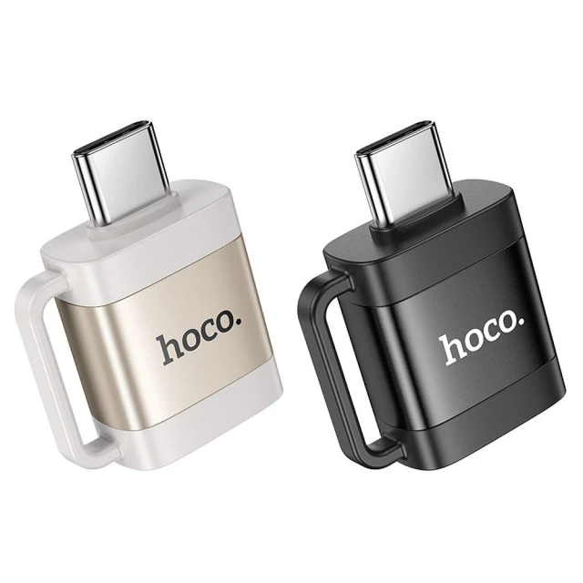 Адаптер OTG USB C до USB A Hoco 3A UA31C Black (6942007628129)