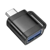Адаптер OTG USB C до USB A Hoco 3A UA31C Black (6942007628129)