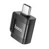 Адаптер OTG USB C до USB A Hoco 3A UA31C Black (6942007628129)