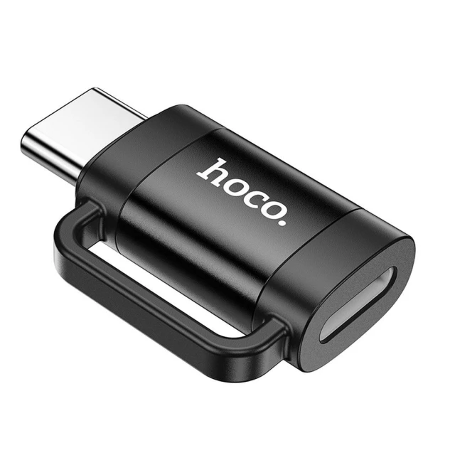 Адаптер Hoco UA31E OTG USB C к Lightning 3A Black (6942007628167)