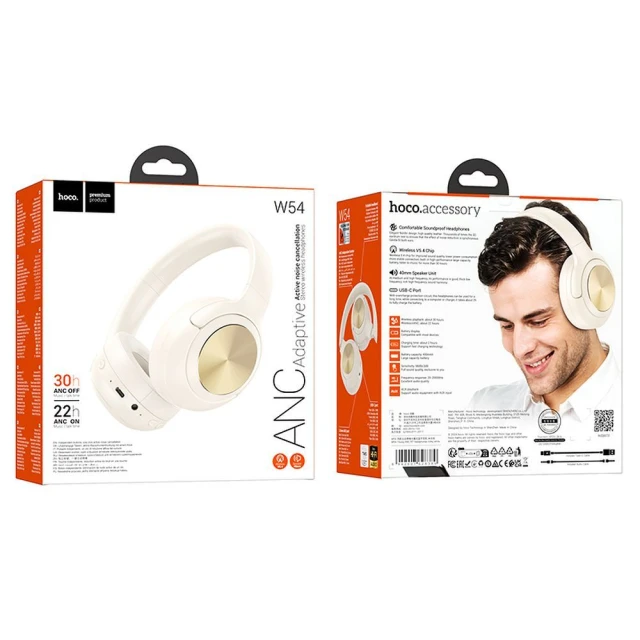 Навушники Hoco ANC W54 White (6942007628389)