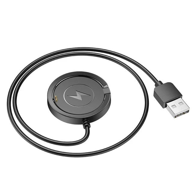 Кабель для зарядки смарт-годинника Hoco Y22 0,6 м Black (6942007629010)