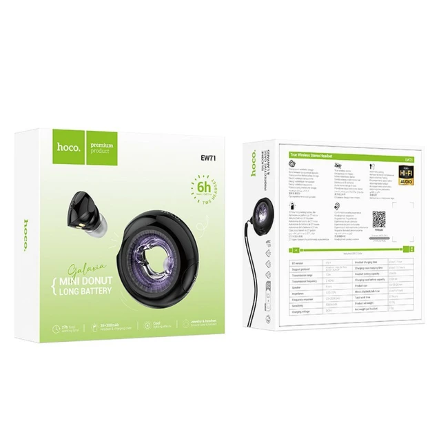 Навушники Hoco TWS EW71 Black (6942007629140)
