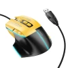 Мишка дротова ігрова Hoco GM31 USB A 3600 dpi Black Yellow (6942007629201)
