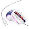 Мишка дротова ігрова Hoco GM31 USB A 3600 dpi White Blue (6942007629218)