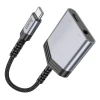 Адаптер Hoco LS39 AUX 2в1 USB C до USB C/Jack 3.5 мм 27W Grey (6942007629355)