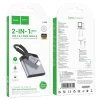 Адаптер Hoco LS39 AUX 2в1 USB C до USB C/Jack 3.5 мм 27W Grey (6942007629355)