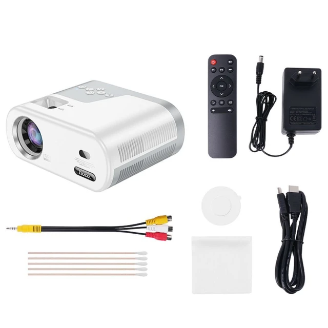 Проєктор Hoco DT2 HD Ready з Android Wi-Fi Bluetooth 720P White (6942007629645)