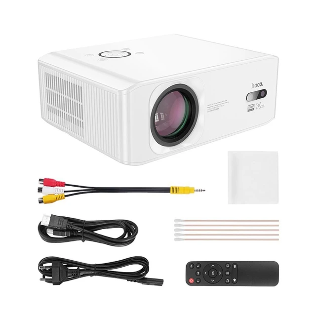 Проєктор Full HD Hoco з системою Android Wi-Fi Bluetooth 1080P DT3 White (6942007629669)