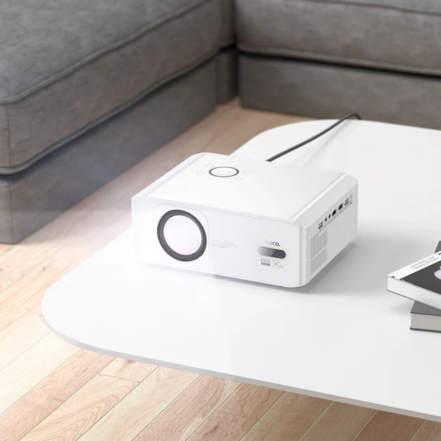 Проєктор Full HD Hoco з системою Android Wi-Fi Bluetooth 1080P DT3 White (6942007629669)