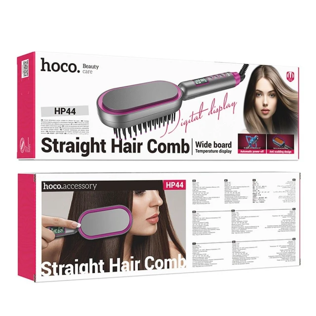 Праска для волосся Hoco HP44 Pink (6942007631662)
