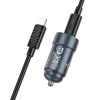 Автомобільний зарядний пристрій Hoco Z57 USB C QC3.0 PD 30W + кабель USB C до Lightning Grey (6942007633062)