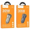 Автозарядка Hoco Z57A USB-A + USB-C QC3.0 PD 30W Grey (6942007633109)