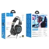 Навушники Hoco W110 провідні накладні ігрові USB A + Jack 3.5 mm 2 m Black (6942007634281)